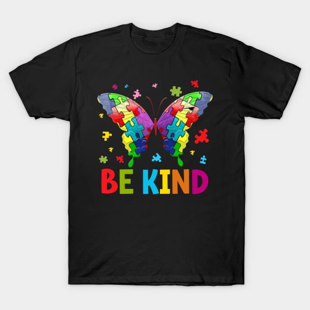 Butterfly Be Kind Autism Awareness T-Shirt by mateobarkley67